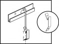 STAS j-rail spring háčik pre drôt 3 mm